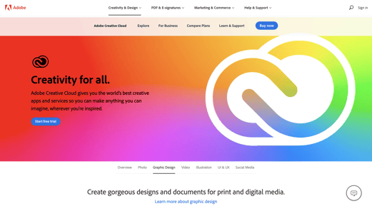 Adobe Creative Cloud Graphic Design Software