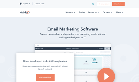 HubSpot email marketing software