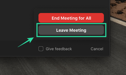 leave meeting