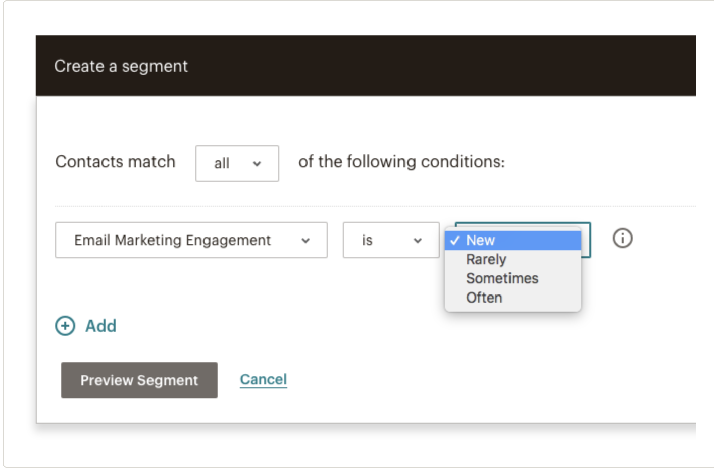 segment creation for engagement-based triggers